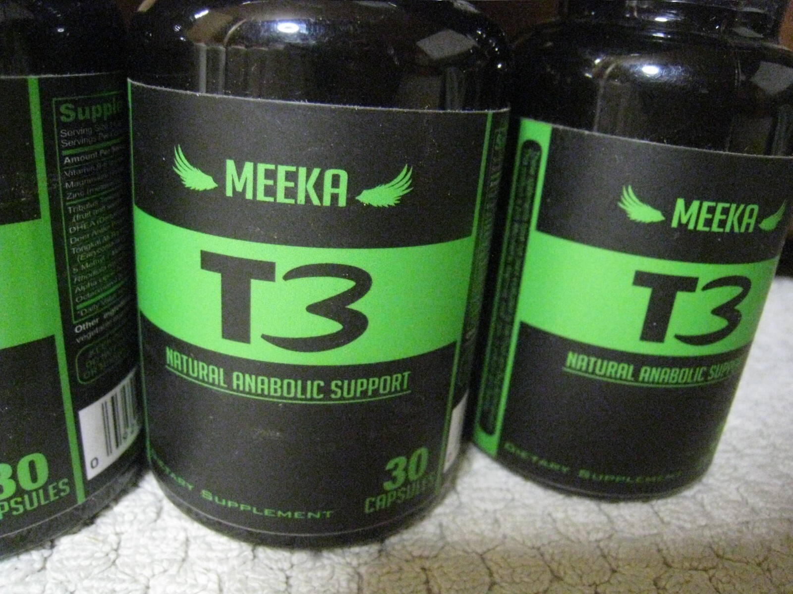5x Meeka T3 natural anabolic support 30 capsules strength size energy 150 count