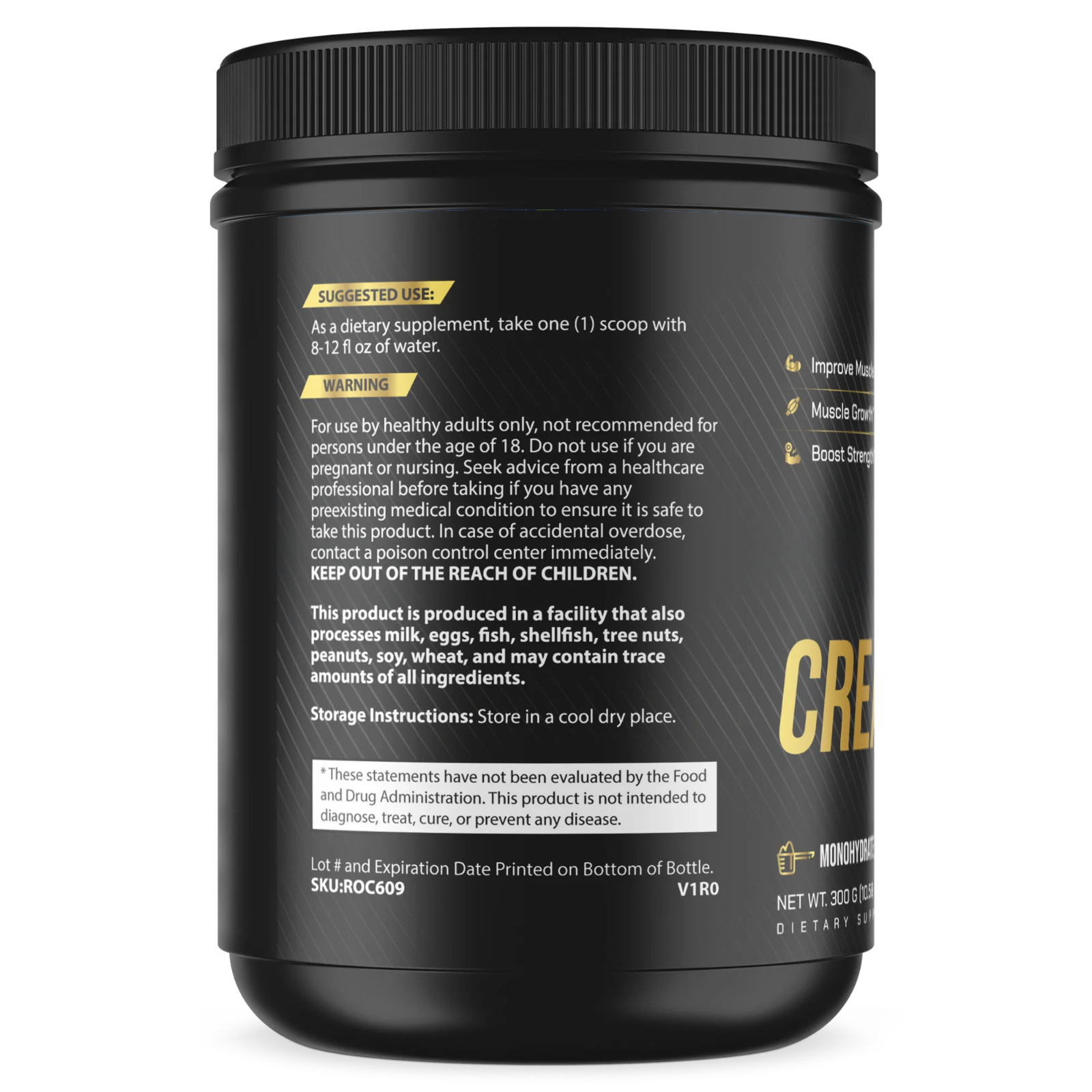 CREATINE MONOHYDRADE POWDER 300g