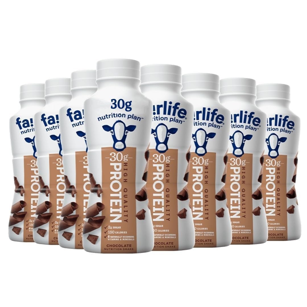 High Protein Chocolate Nutrition Shake – 30g Protein, 8 Pack (11.5 fl oz Each)