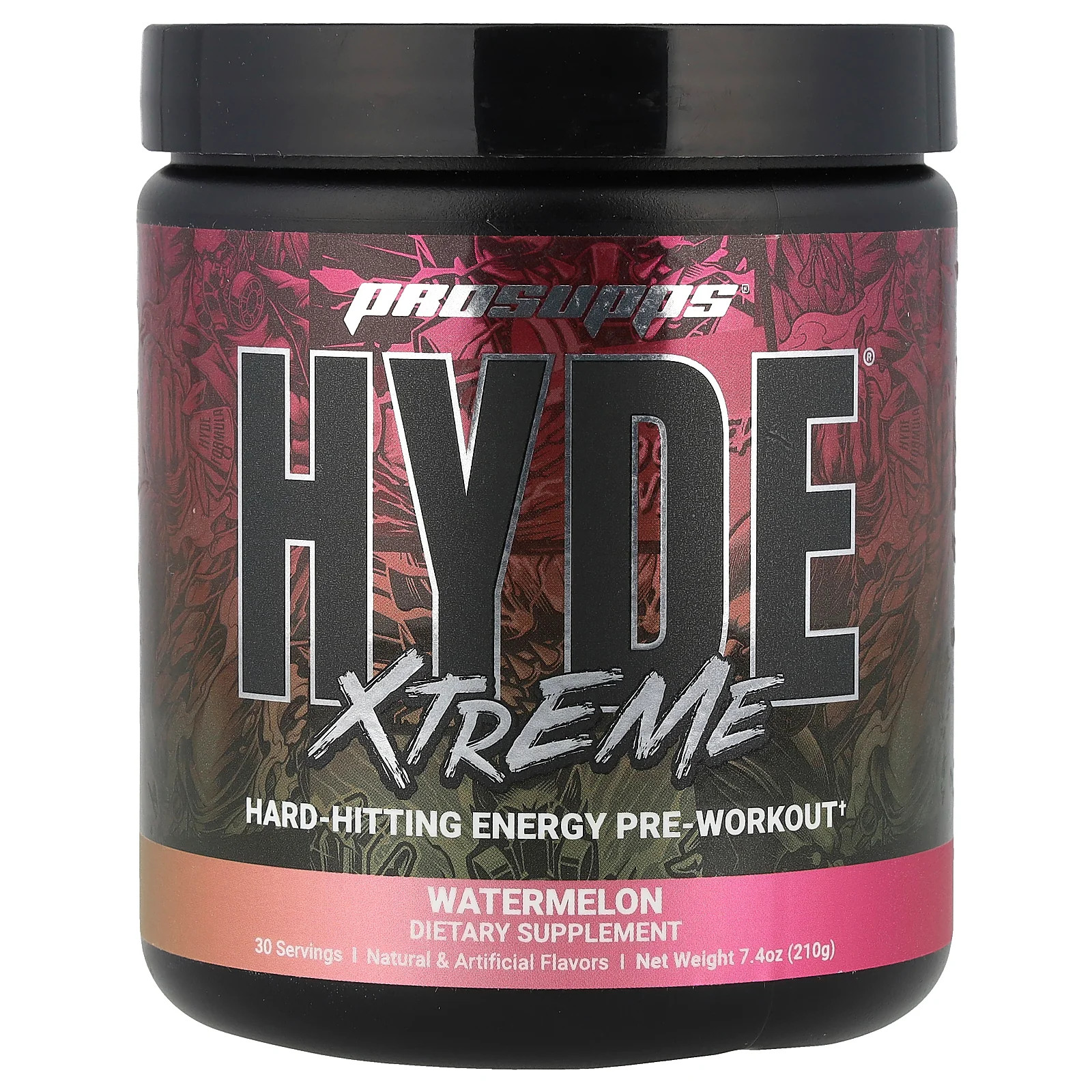 2 X ProSupps, Hyde Xtreme�, Hard-Hitting Energy Pre Workout, Watermelon, 7.4 oz