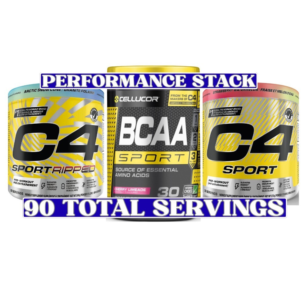 Cellucor C4 Sport Ripped + C4 Sport + BCAA Sport 3-Pack 90 Servings