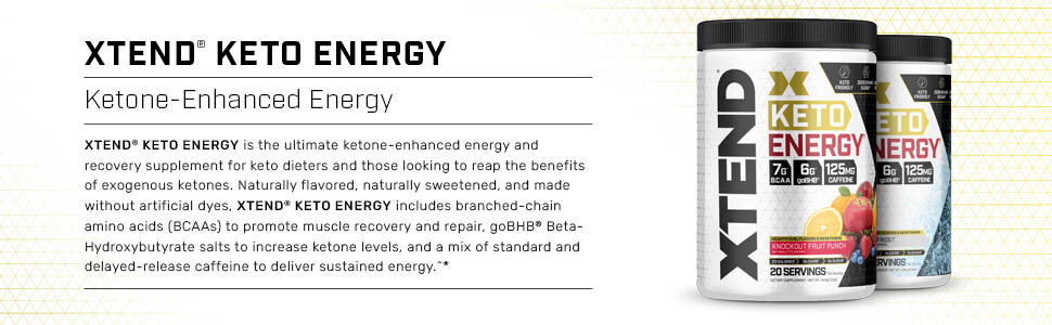 EVL – Cellucor – Scivation XTEND Keto ENERGY 7g BCAA | 20 Servings | ALL FLAVORS