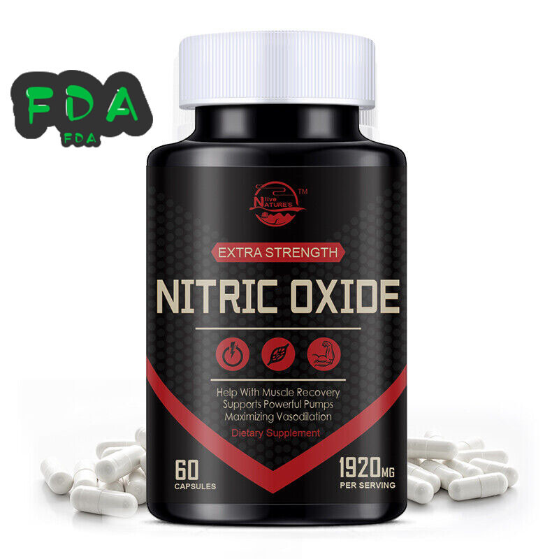 Nitric Oxide Booster Supplement – L-Arginine, L-Citrulline 1920mg – 60 Capsules