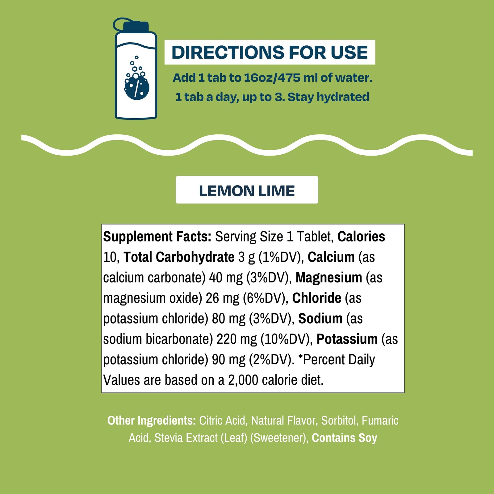 Drinklits Lemon Lime Electrolyte Fizzy Hydration Tablets 6 Tube Bundle 0G Sugar