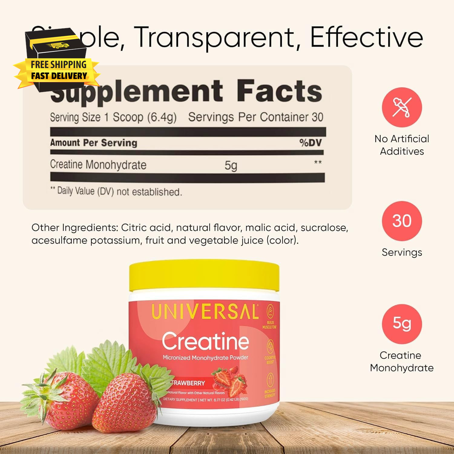 Creatine Monohydrate for Women – Flavored Creatine Powder, Female Strength, Ener