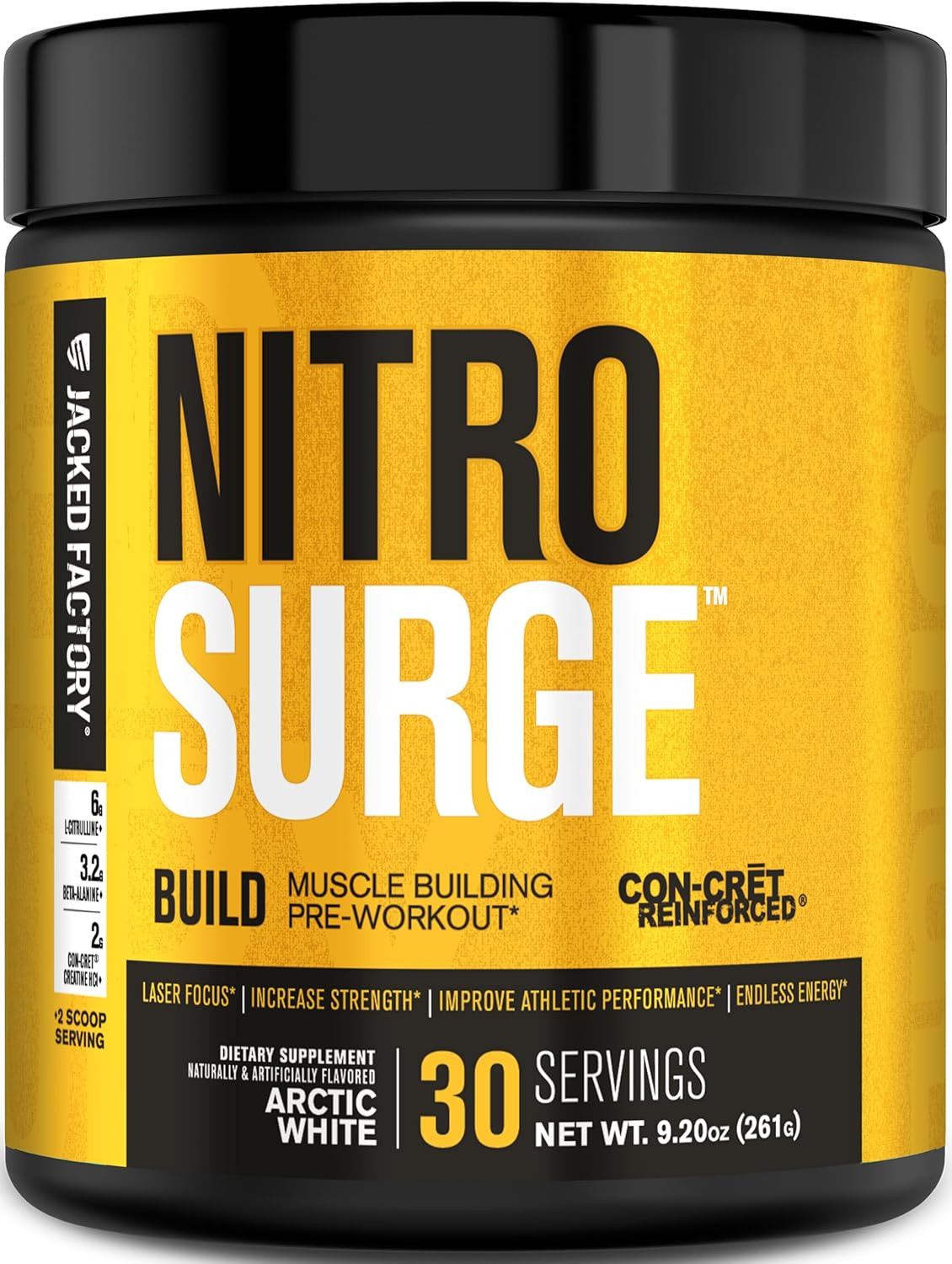 Nitrosurge Build Pre Workout with Creatine for Muscle Building – Con Cret Creati
