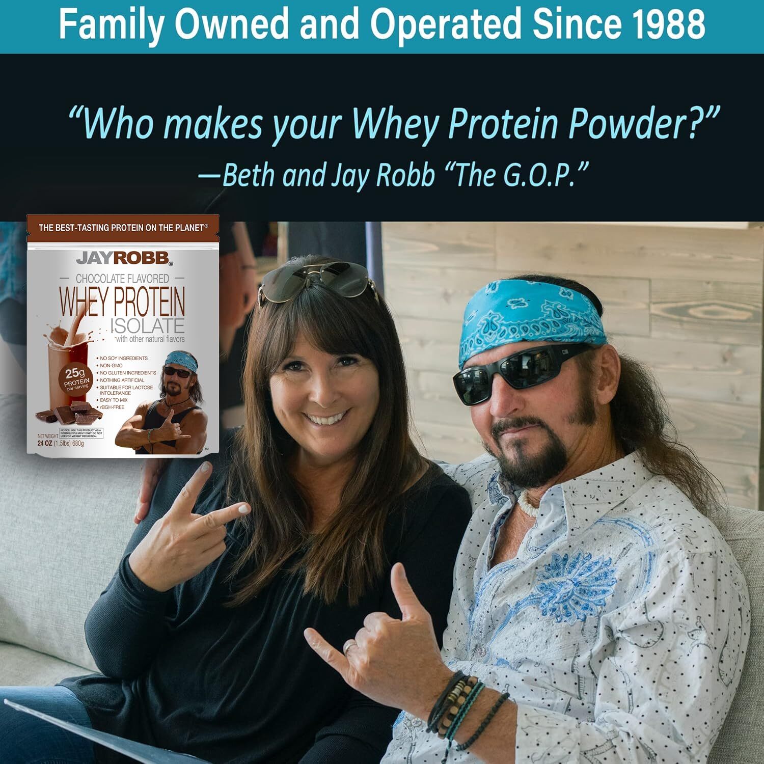 Jay Robb Whey Chocolate Isolate Protein Powder Low Carb Keto Vegetarian Glute…