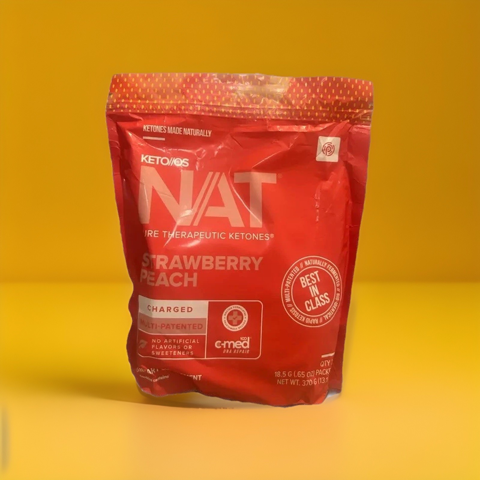 PRUVIT ketone drink Keto Nat STRAWBERRY PEACH Charged. 20 PK Free Shipping