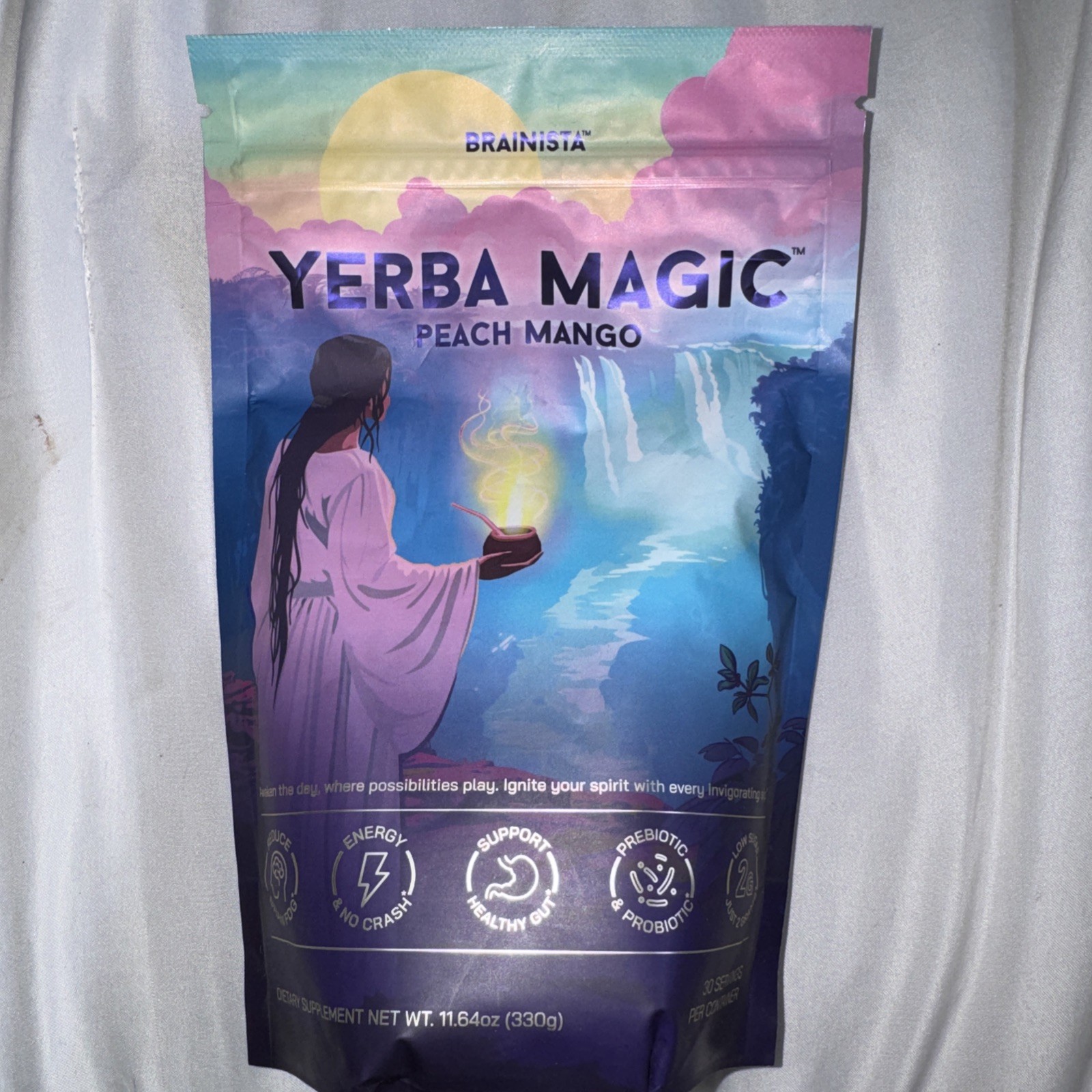 Yerma Magic Yerba Mate Peach Mango Powder 30 Servings Sealed Exp 07/27