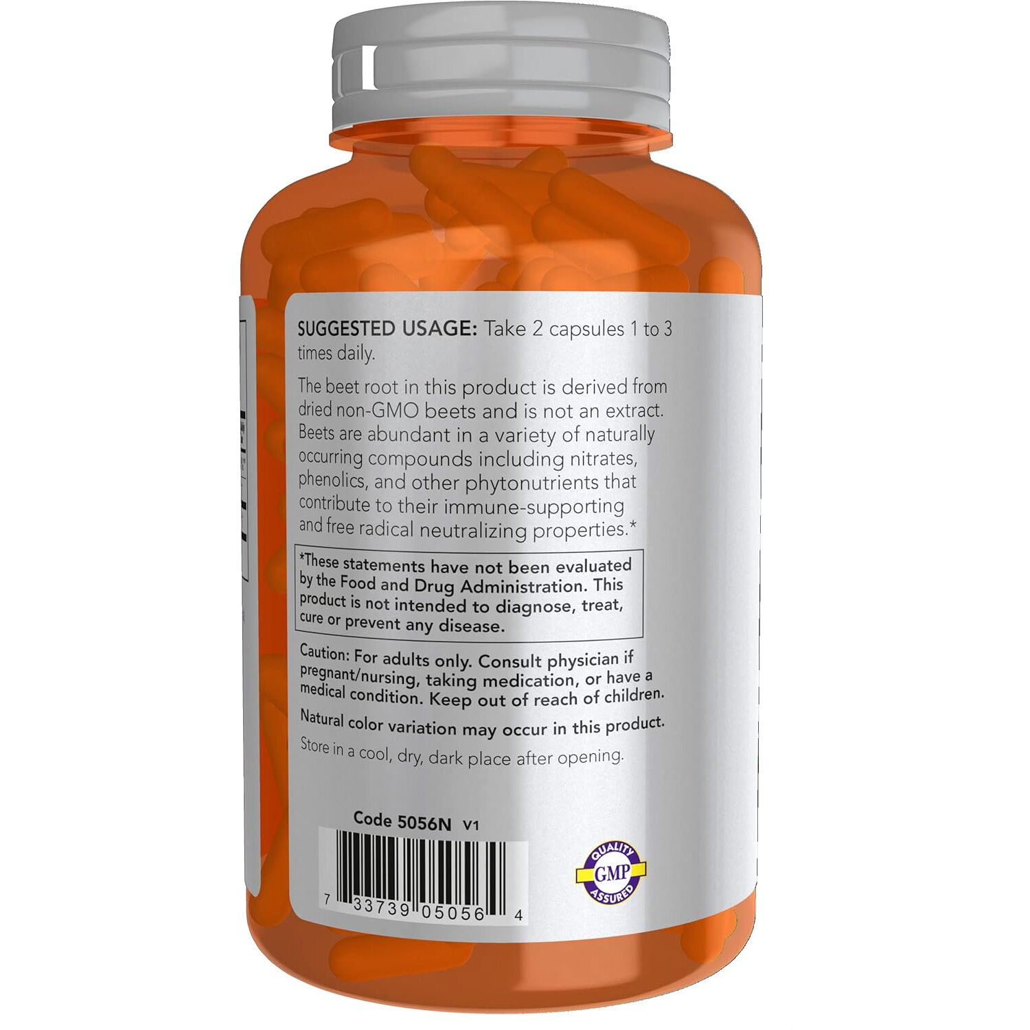 NOW Sports Beet Root, 550 mg, 180 Vegetarian Capsules
