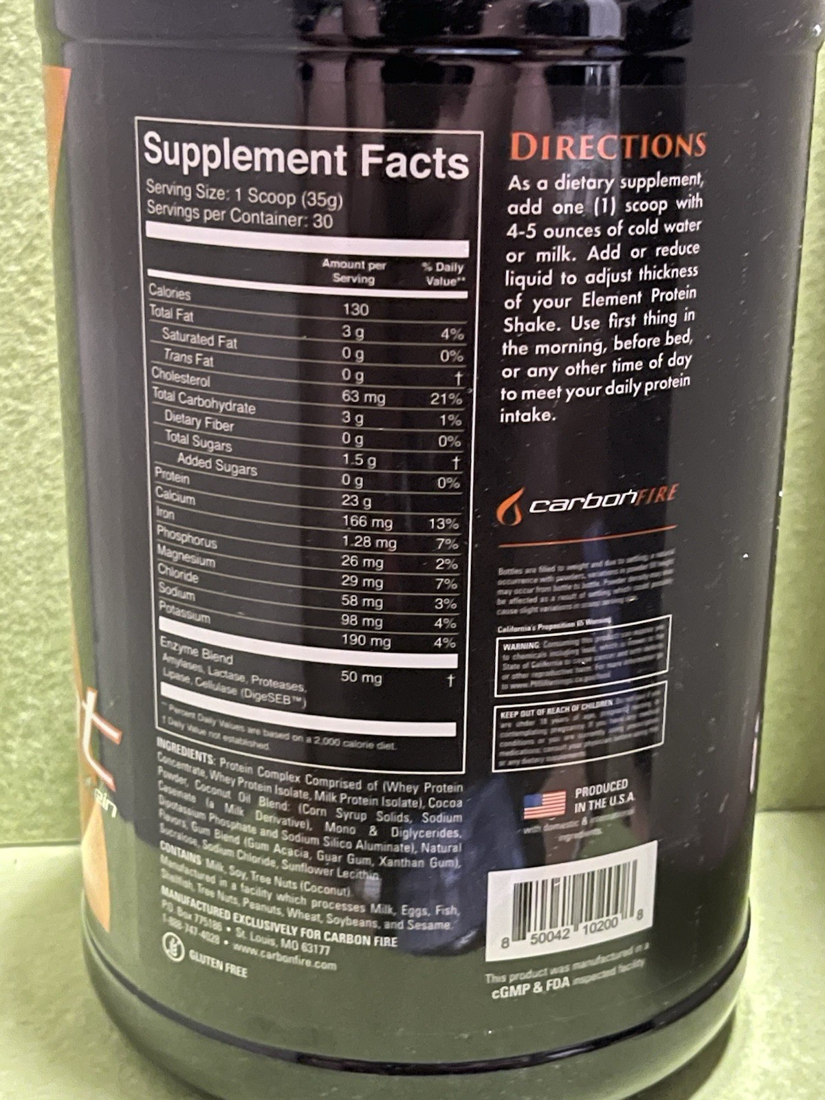 ELEMENT PROTEIN CHOCOLATE LAVA CAKE 2.31 LB ,07/2027.New