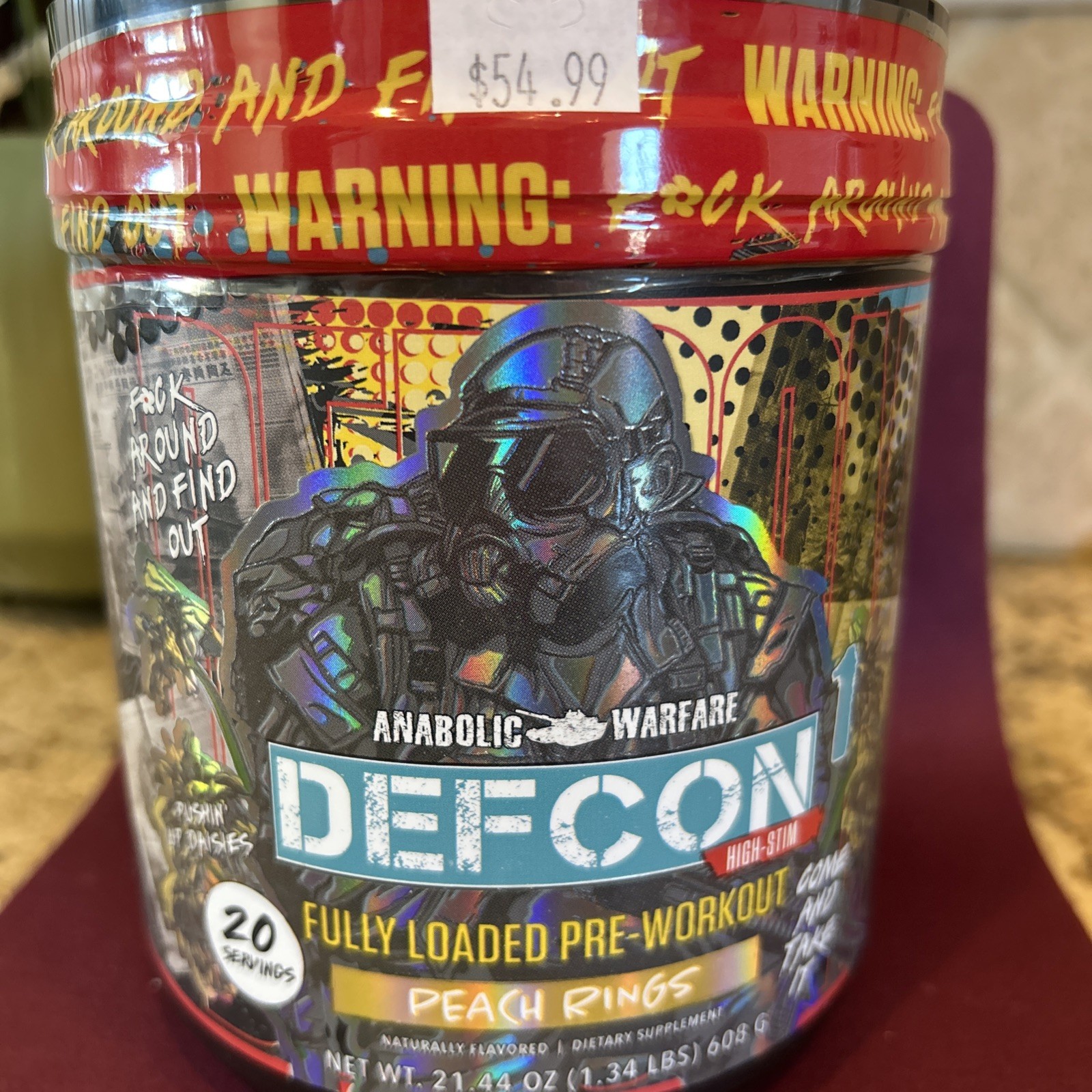 Anabolic Warfare DEFCON Fully Loaded Pre-Workout Peach Rings 5/2026