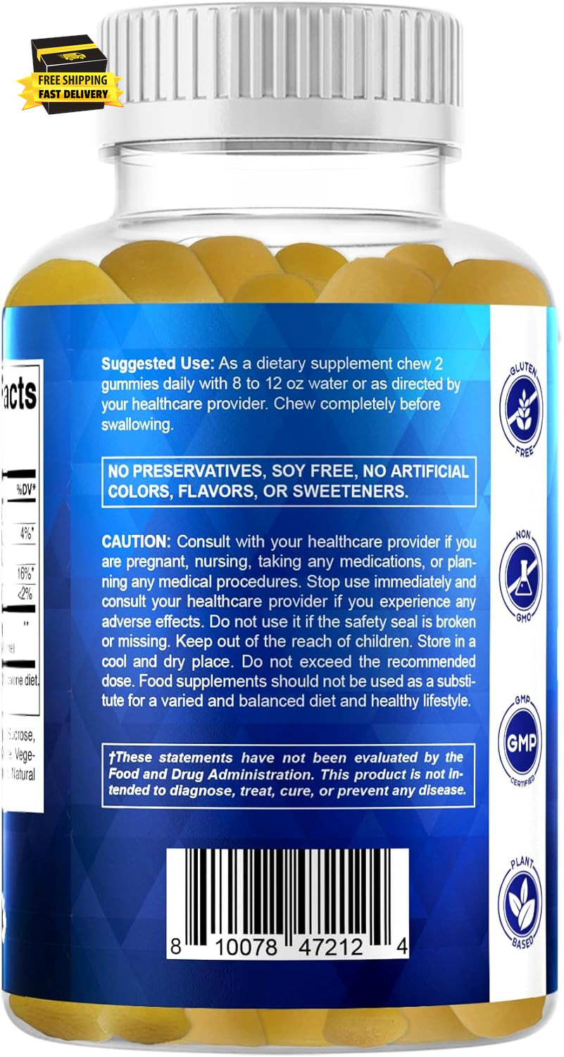 BCAA Gummies – Branch Chain Amino Acid Supplements – Peach Flavor – 600Mg per Se