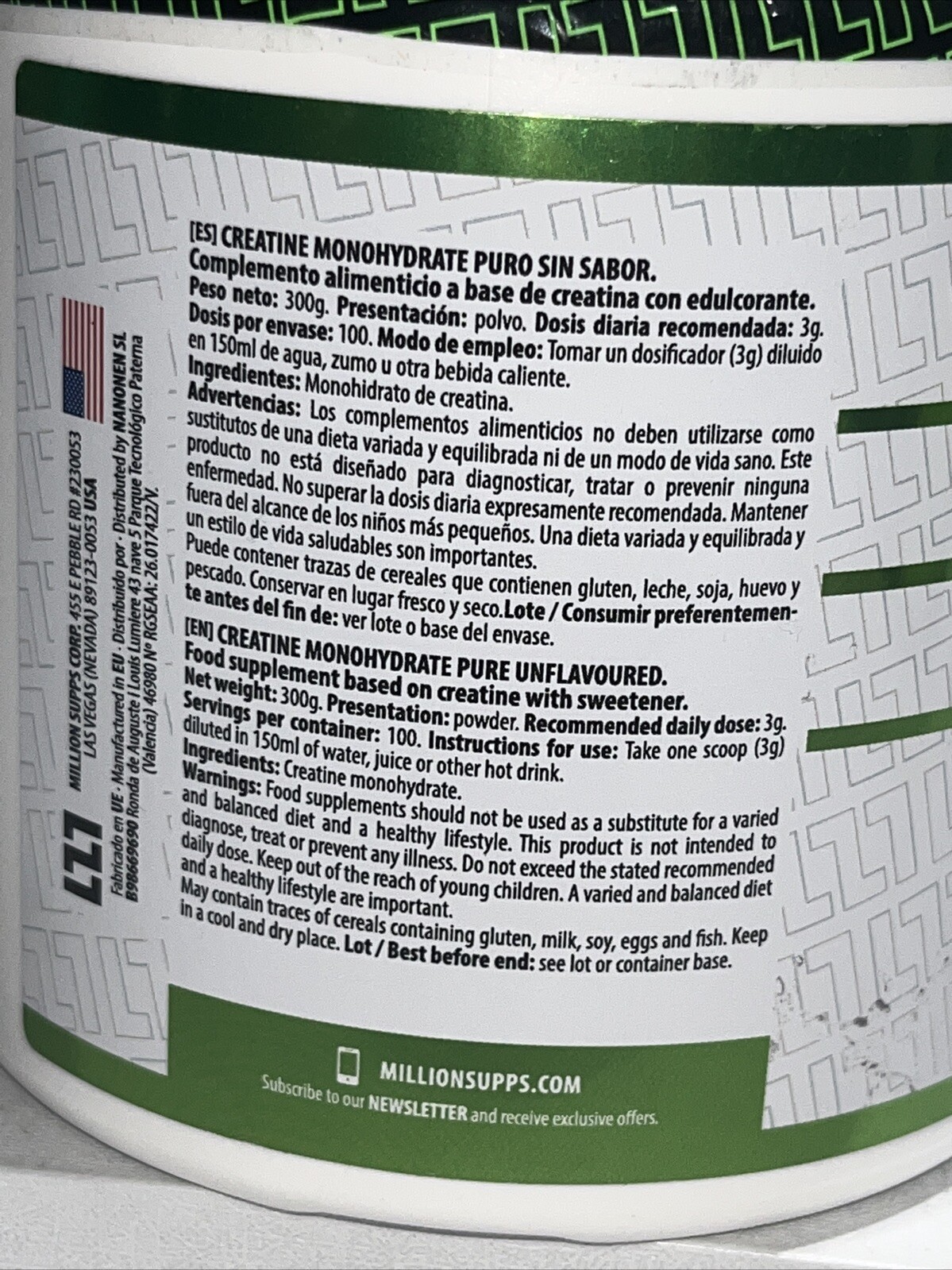 100% Micronized Creatine Unflavored 10.5oz Sealed 100 Servings