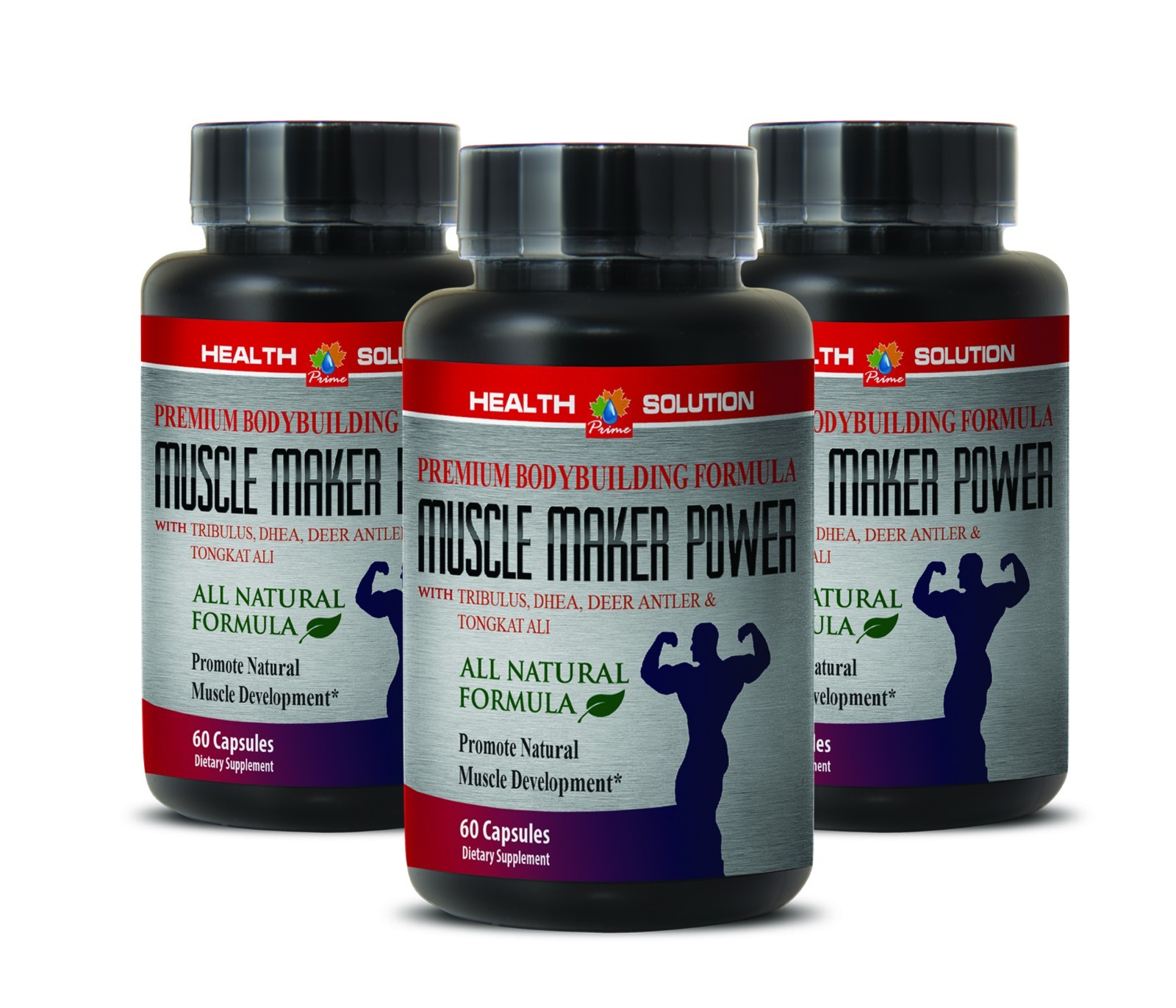 Muscle Building – MUSCLE MAKER PLUS – Promote Natural Muscle Development – 3 Bot