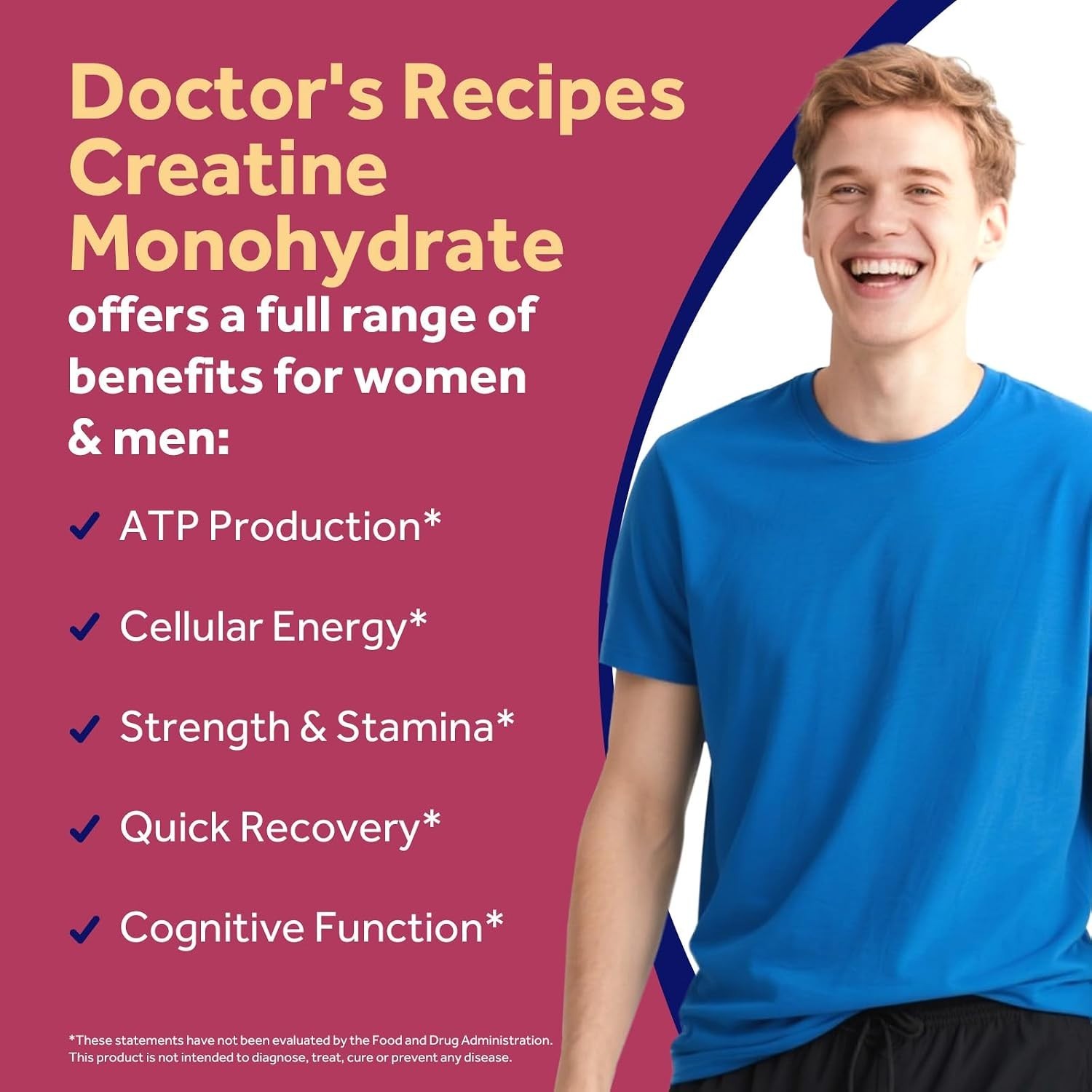 Creatine Monohydrate, 3000mg Per Serving Micronized Creatine Capsules – 120ct.