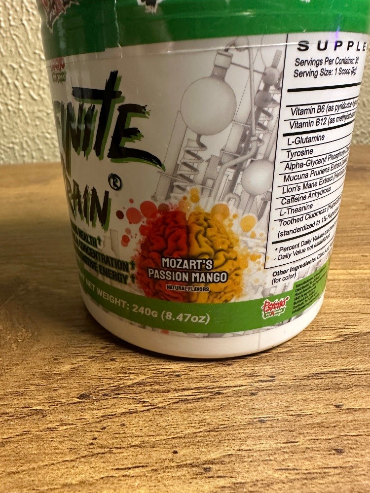 Psycho Pharma Infinite Brain Nootropic Mango 240g 30 Servings Focus Energy New