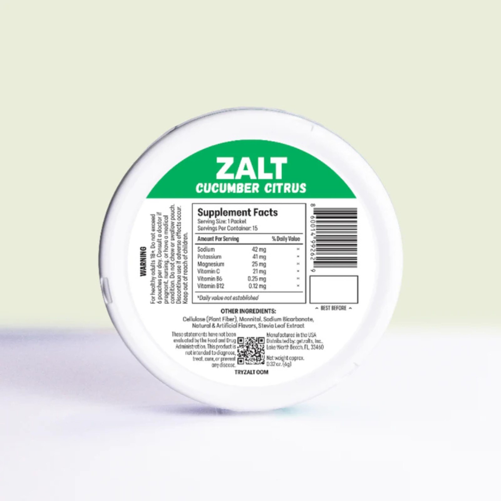 Zalt Electrolyte Pouches Zero Caffeine Hydration Pouch Electrolytes Vitamin C