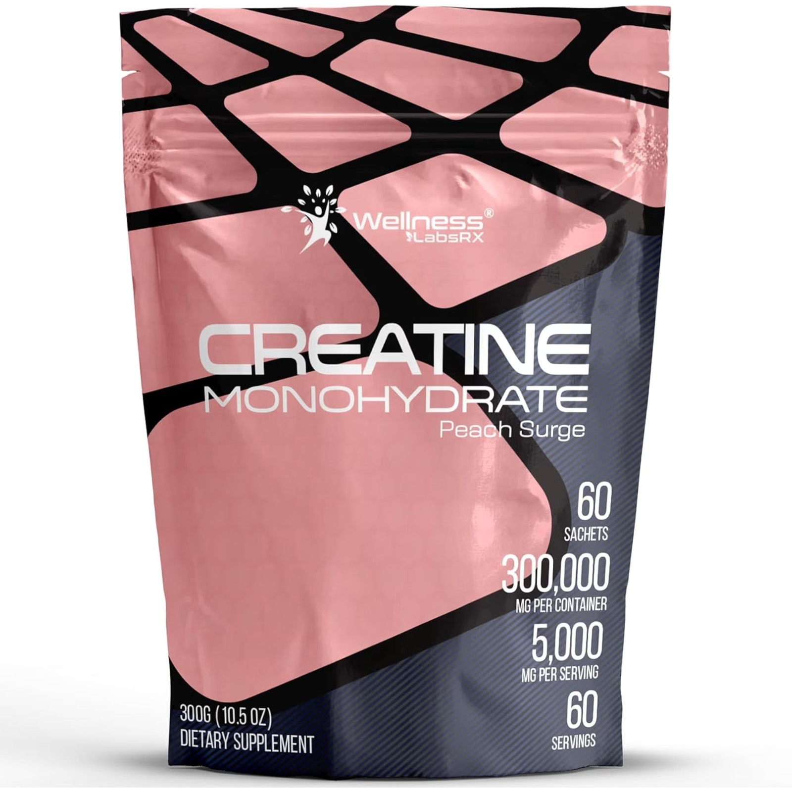 Creatine Monohydrate Powder Sachets 300g, 60 Servings Creatine for Women & Men