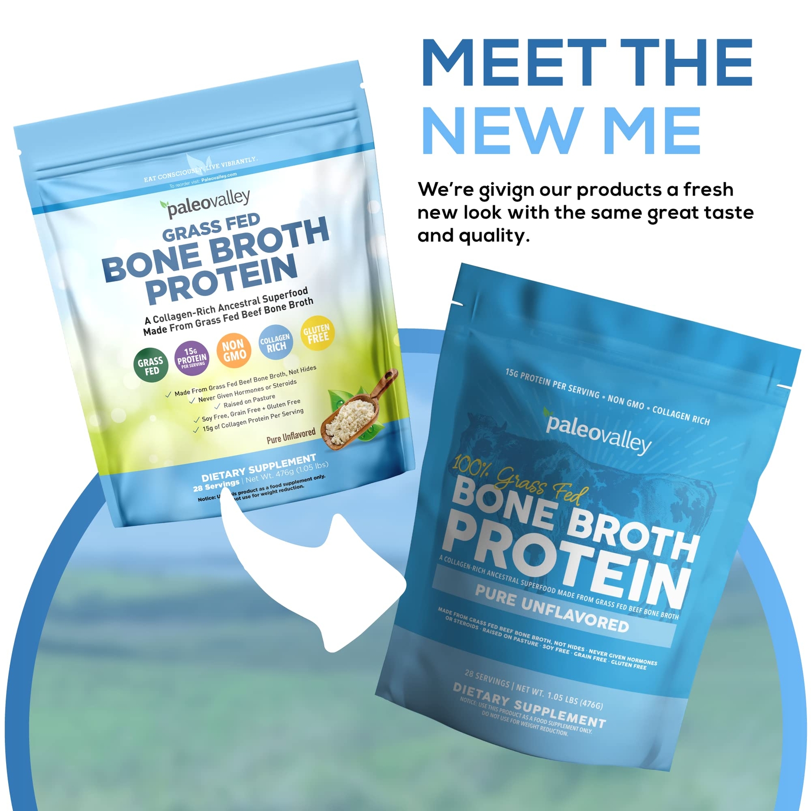 Paleovalley 100% Grass Fed Beef Bone Broth Protein Powder – Rich in Collagen …