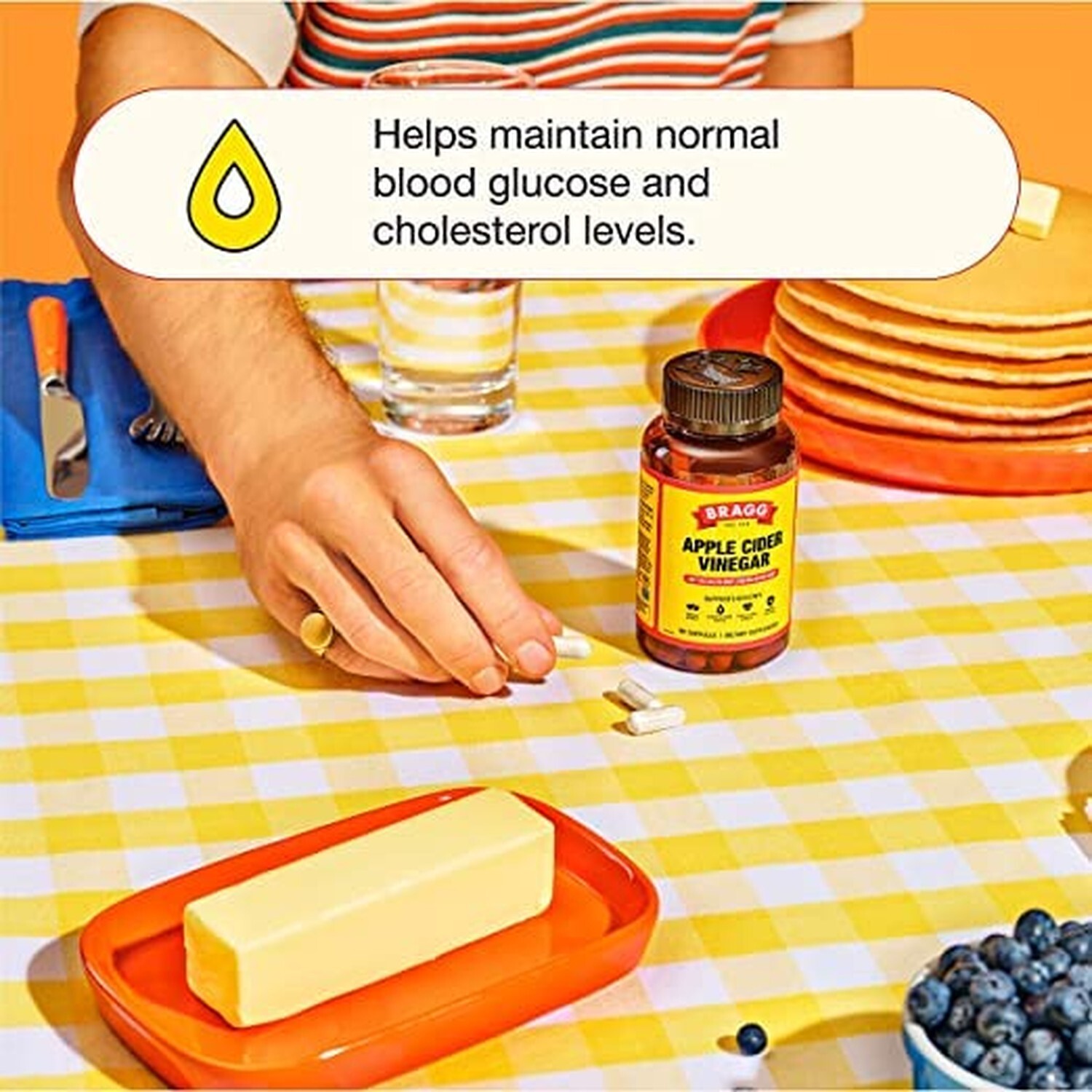 Bragg Apple Cider Vinegar Capsules – Vitamin D3 & Zinc – 750mg of Acetic Acid…