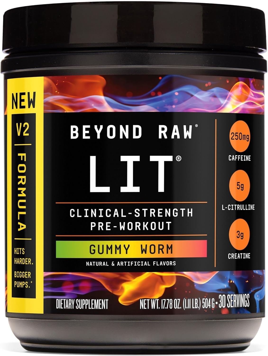 Pre Workout Powder L-Citrulline Creatine Energy Gummy 30 Servings