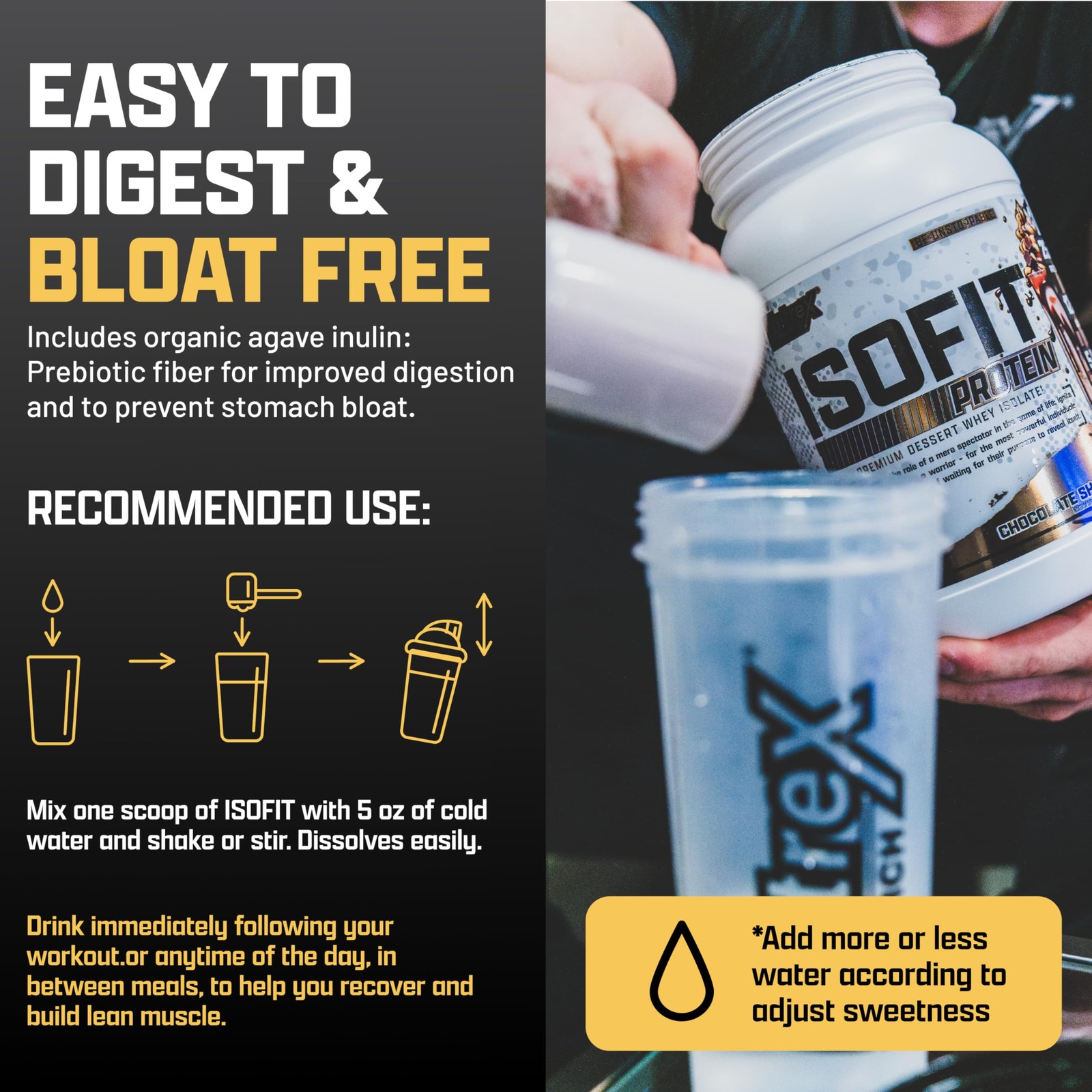 Nutrex Research Isofit Whey Protein Powder Instantized 100 Whey Protein Isolate