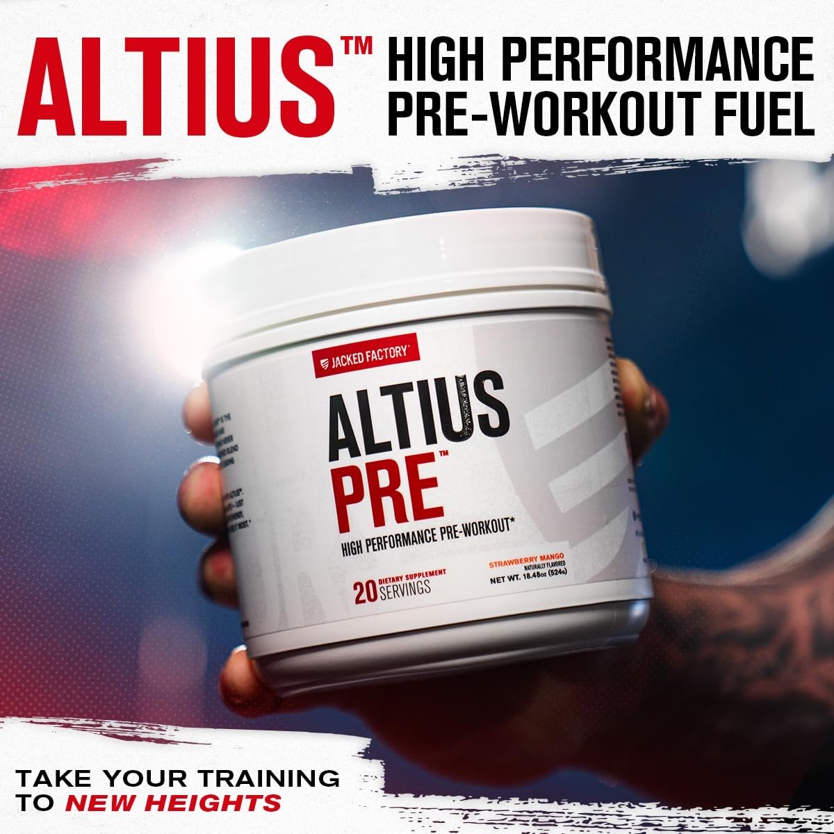 High-Performance Pre Workout Powder – L-Citrulline, Creatine, Beta-Alanine, Ener