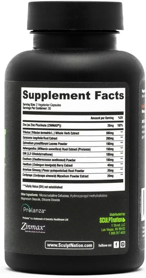 Sculpt Nation by V Shred Test Boost Max – Testosterone Supplement for Men, 3 Pic