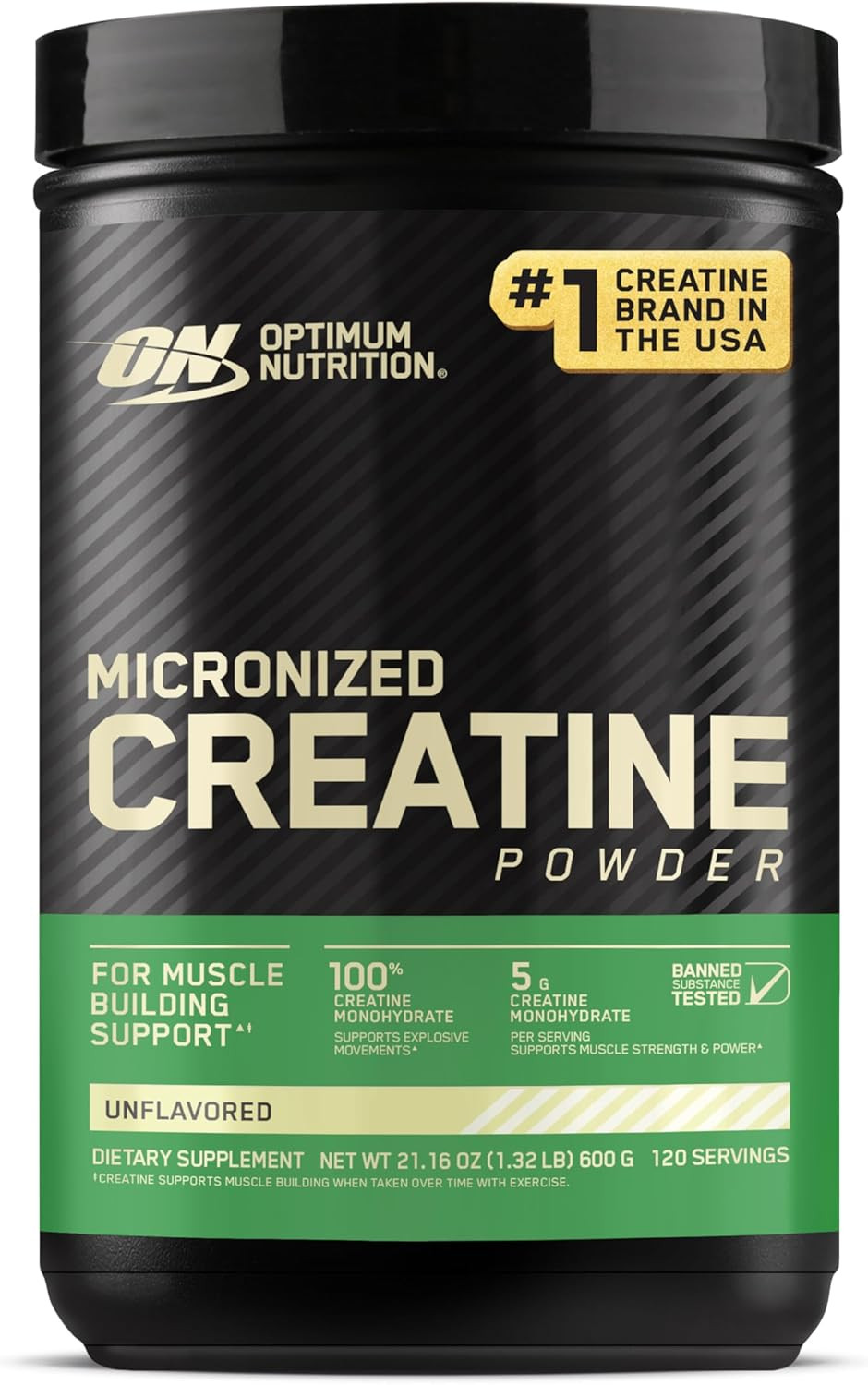 Micronized Creatine Monohydrate Powder, Unflavored, 60 Servings, 300 Grams (Pack