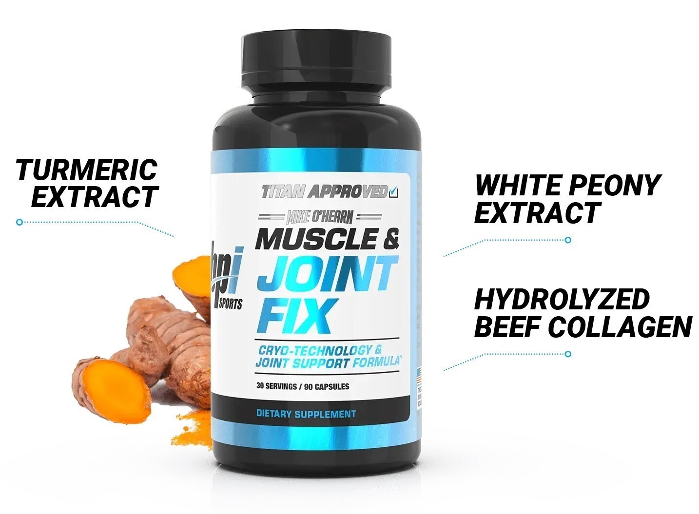 Lot of 12 Muscle & Joint Fix Mike O’Hearn Titan 90 Caps Beef Collagen BPI Sports