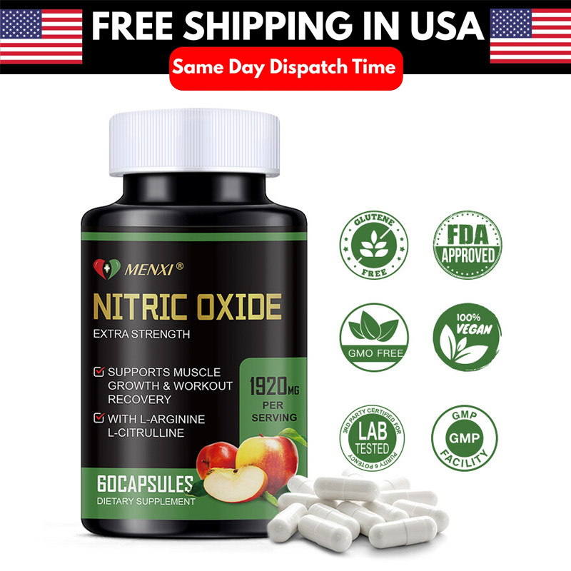 Nitric Oxide & Circulation Booster | L-Arginine, L-Citrulline | Extra Strength