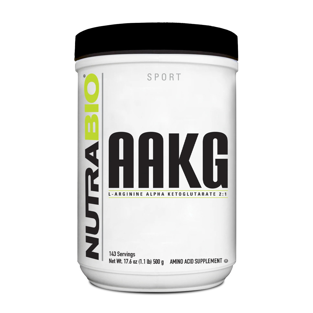 NutraBio – AAKG L-Arginine Alpha Ketoglutarate 2:1 Protein Powder – 142 Servings