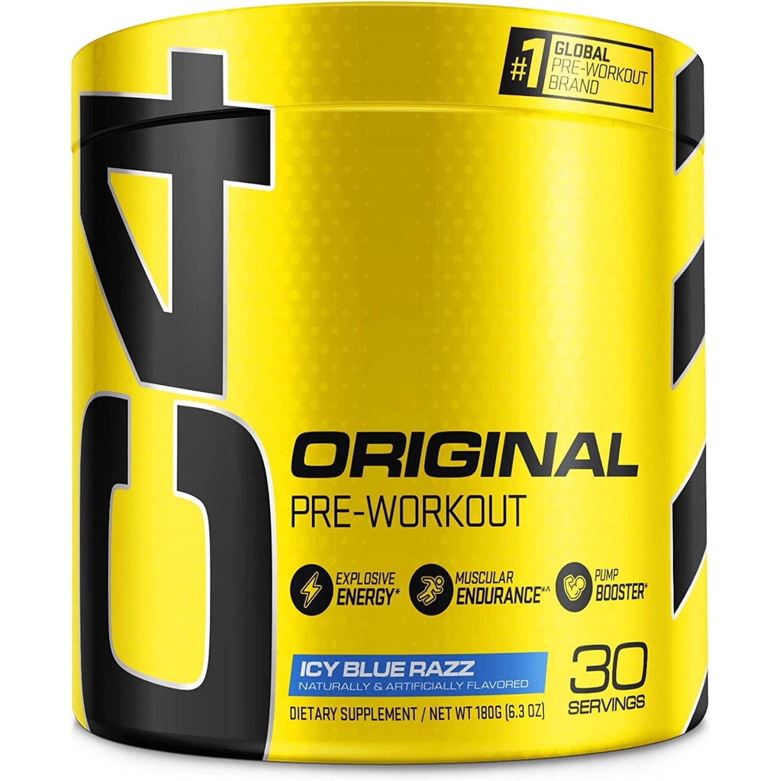 Cellucor C4 Original Pre-Workout Powder 180g/6.3 oz 30 Servings Icy Blue Razz