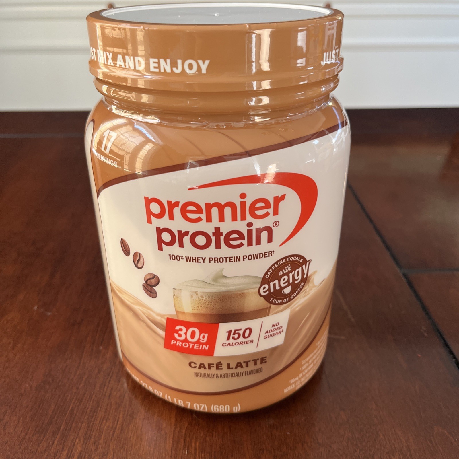 Premier Protein Energy Café Latte Whey Protein Powder 30g 23.9oz Best By: 01/28