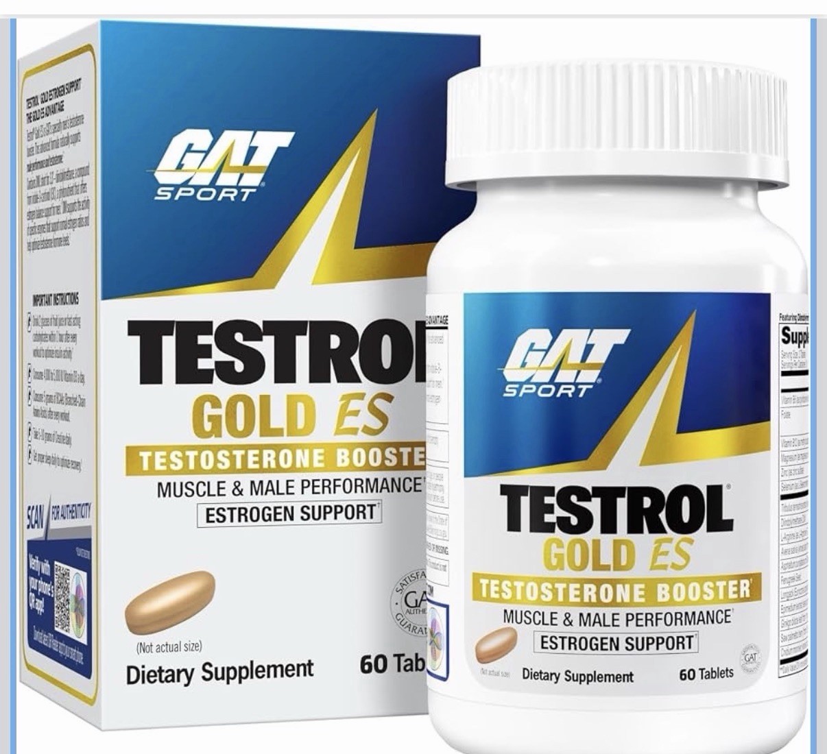 GAT Sport TESTROL GOLD ES – 60 Tablets Exp 10/28 Ships Free!!