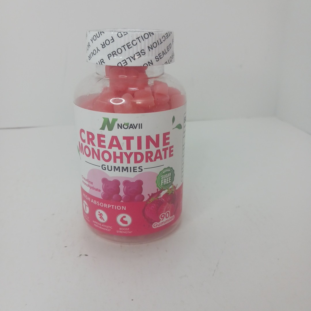Noavii Creatine Monohydrate Gummies Strawberry Sugar Free 90 count exp: 11/2026