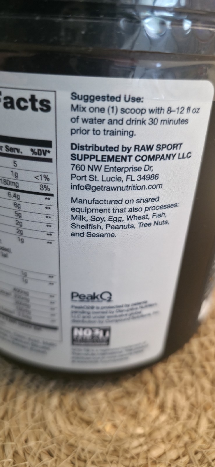 Raw Nutrition Thuper Thavage pre-workout supplement in Cherry Lime Slush