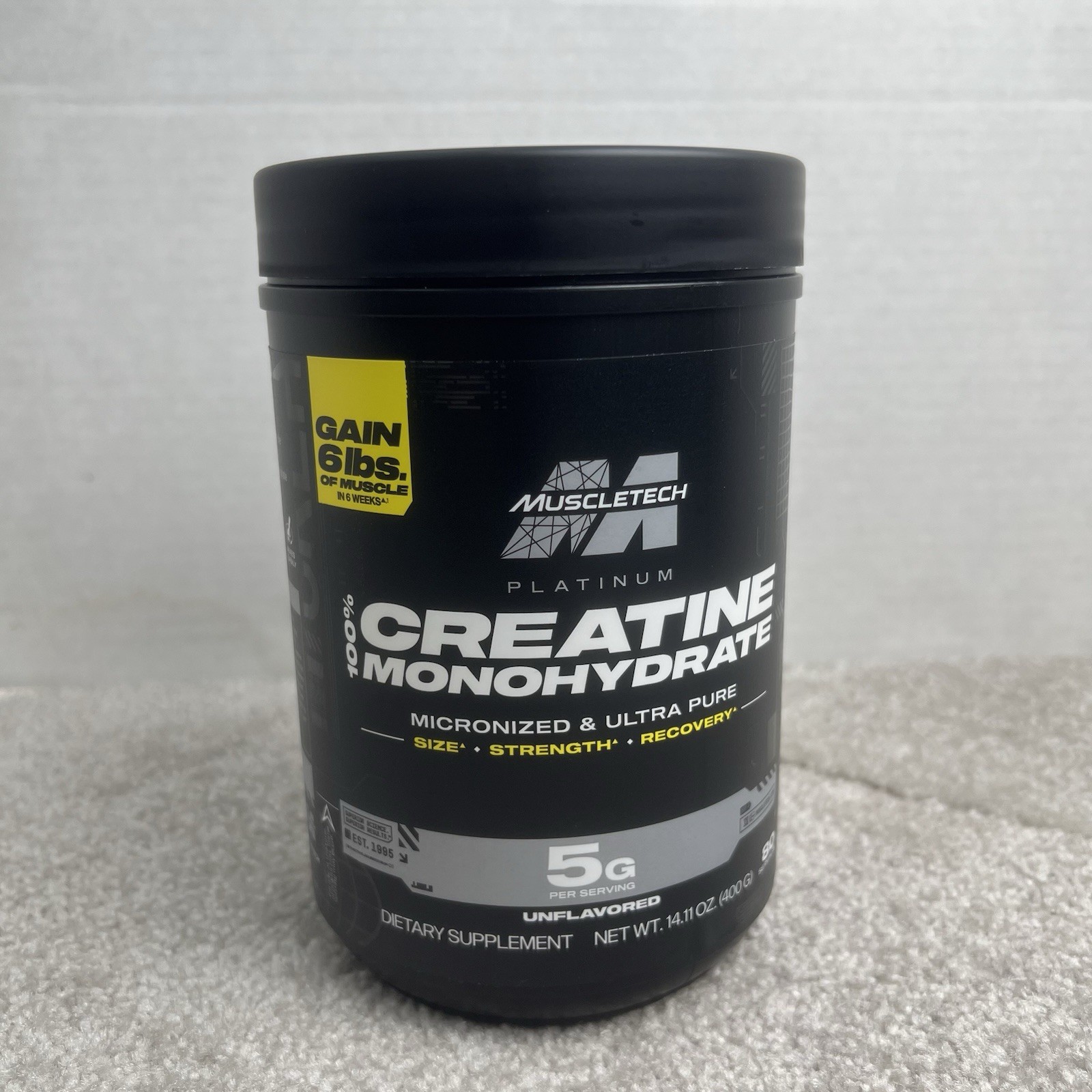 MuscleTech Platinum 100% Creatine (80 Servings) | Micronized Creatine for Energ