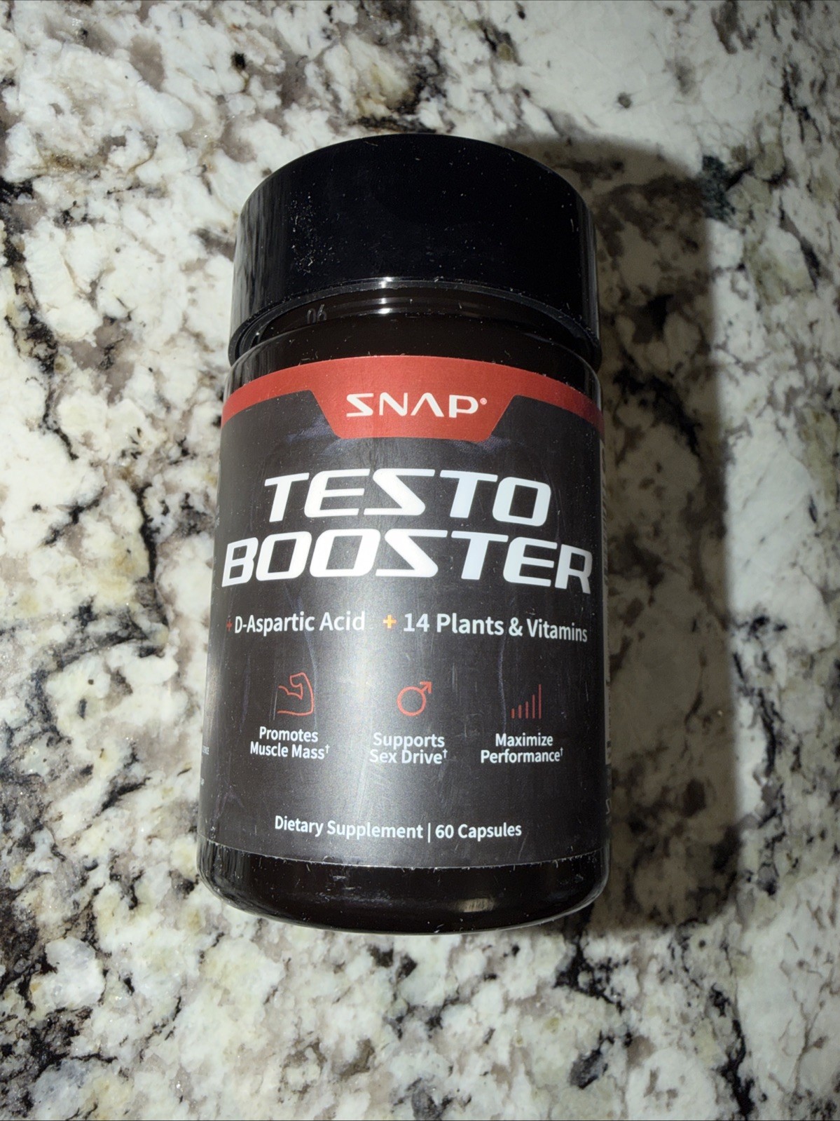 Snap Supplements Nitric Oxide Booster Pre Workout, Muscle Builder 60 Capsules