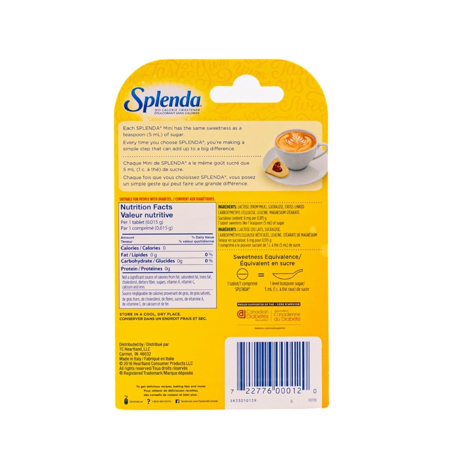 SPLENDA No Calorie Sweetener, Mini Dissolvable Tablets 200 Count (Pack of 1)