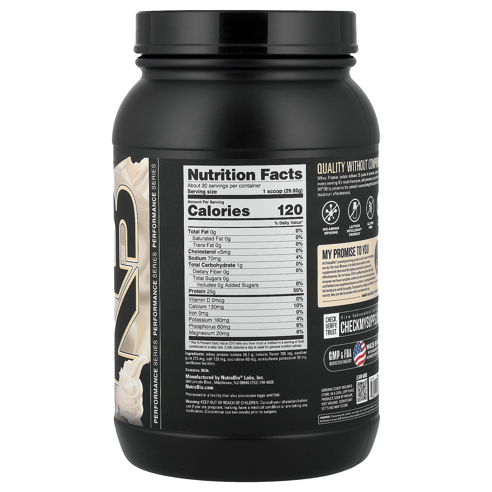 Whey Protein Isolate, Alpine Vanilla, 2 lbs (907 g)