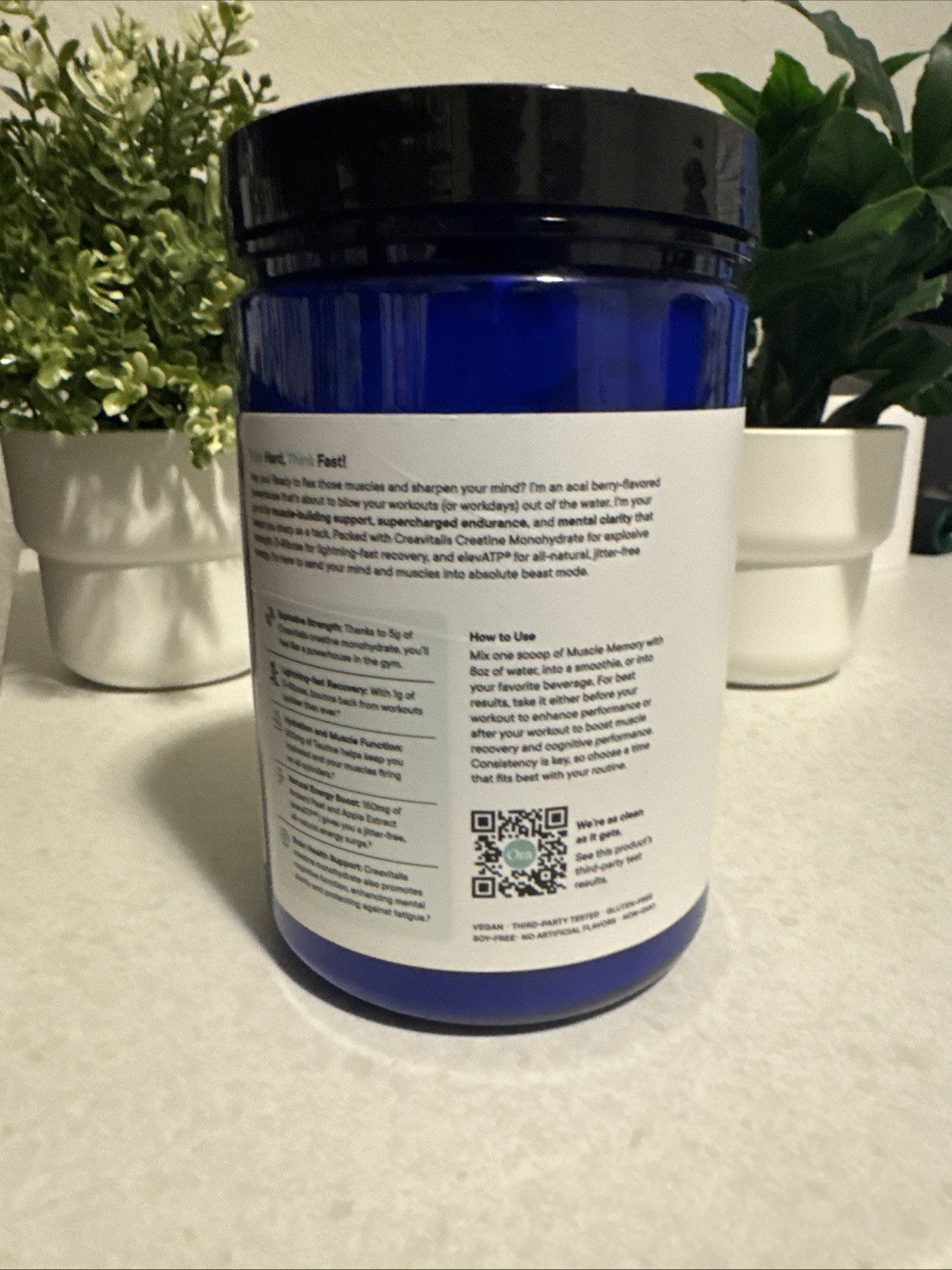 Ora Organic Creatine Monohydrate Powder Muscle Memory Acai Berry 30 Serving 5/27