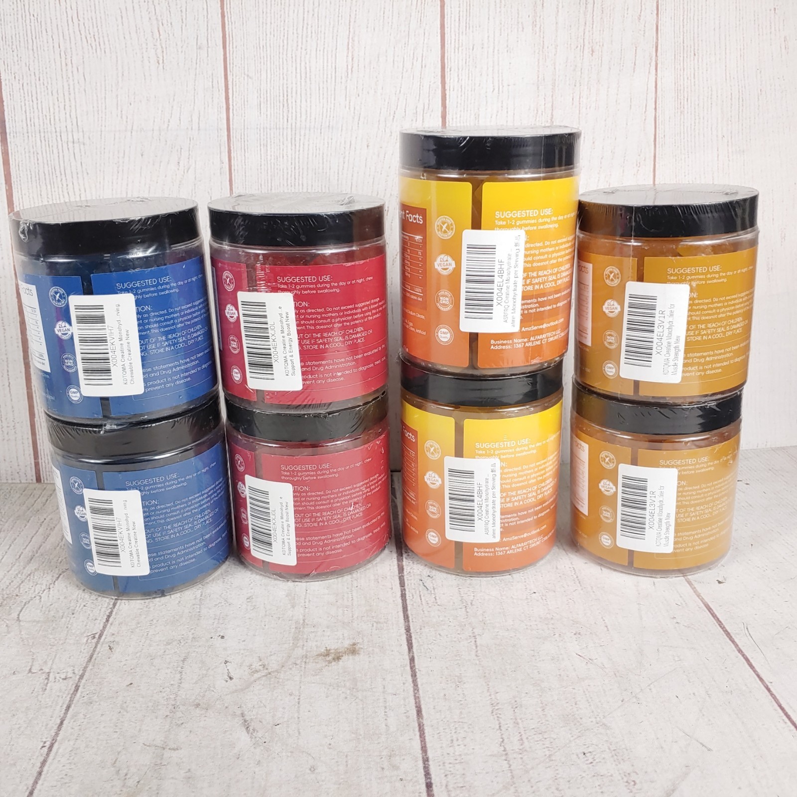 Lot of 8 – NEW Creatine Monohydrate Gummies KDTQMA + ASRFRQ – Exp 09/26 SEALED