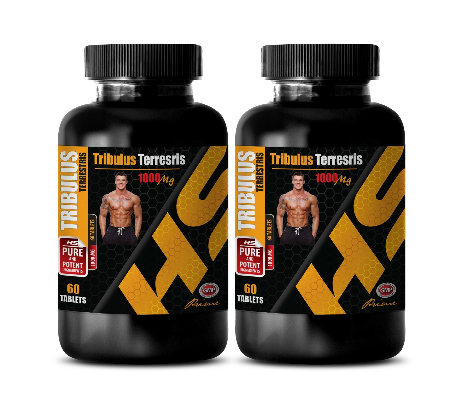 Premium Quality – TRIBULUS TERRESTRIS – Muscle Mass 120 Tablets 2 Bottles