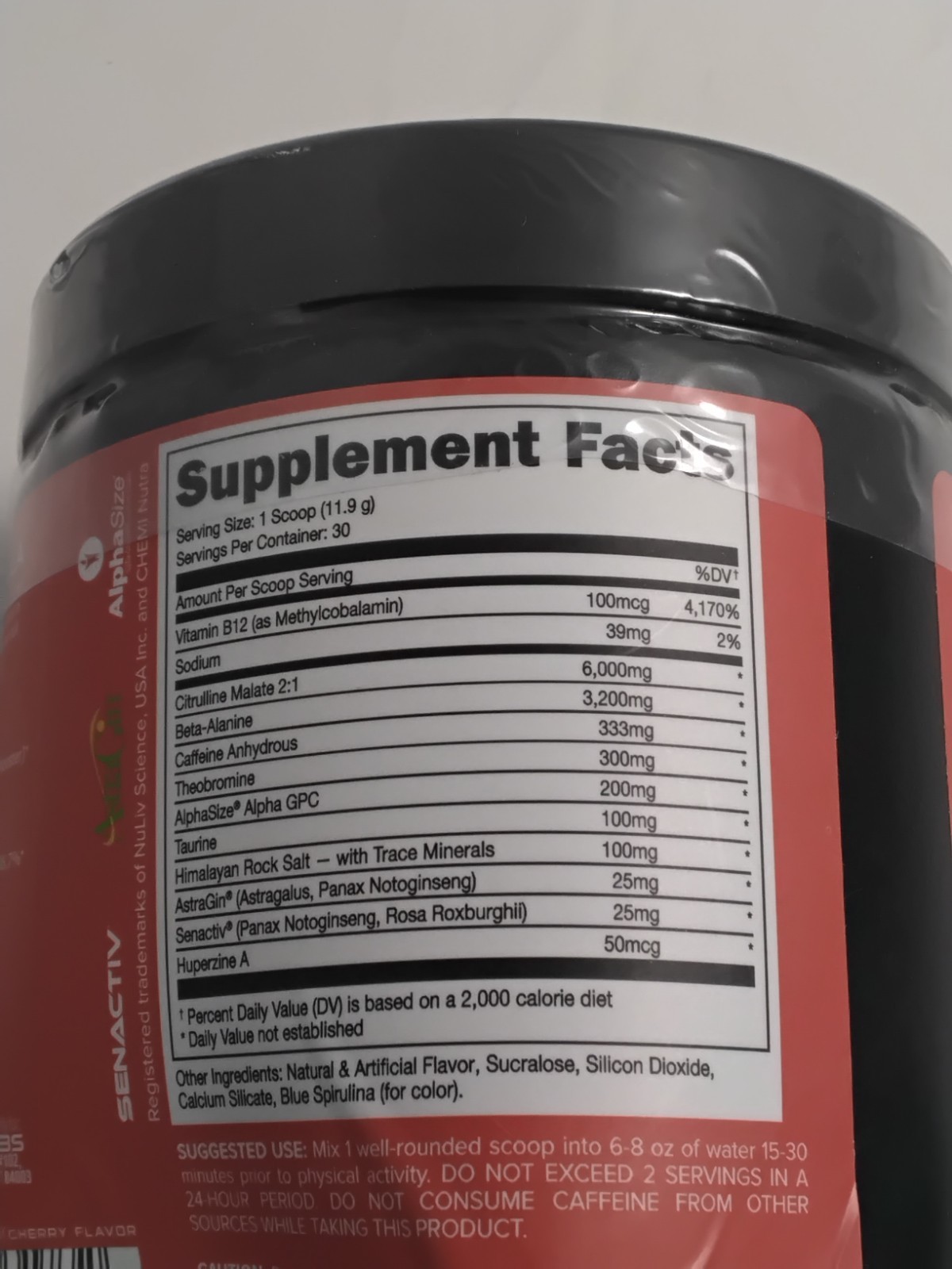 Woke Pre Workout High Stimulant Supplement Powder Rocket Pop 12.6 Oz