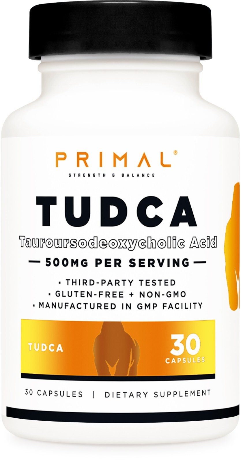 Primal Tudca 500mg Per Serving 30 Caps – Tauroursodeoxycholic Acid Supplement