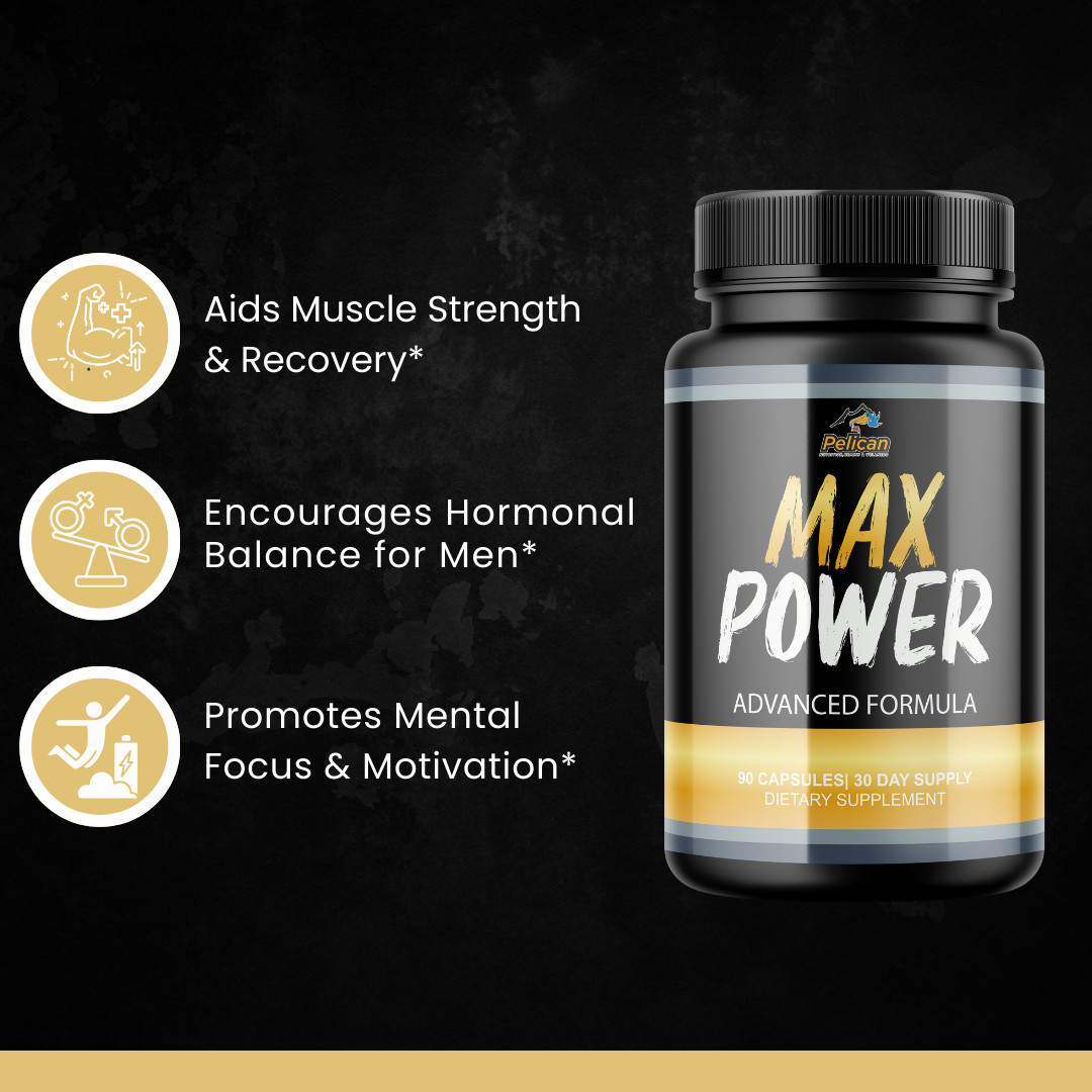 Max Power- Bodybuilding & Men’s Health Support- 2 Bottles- 180 Capsules