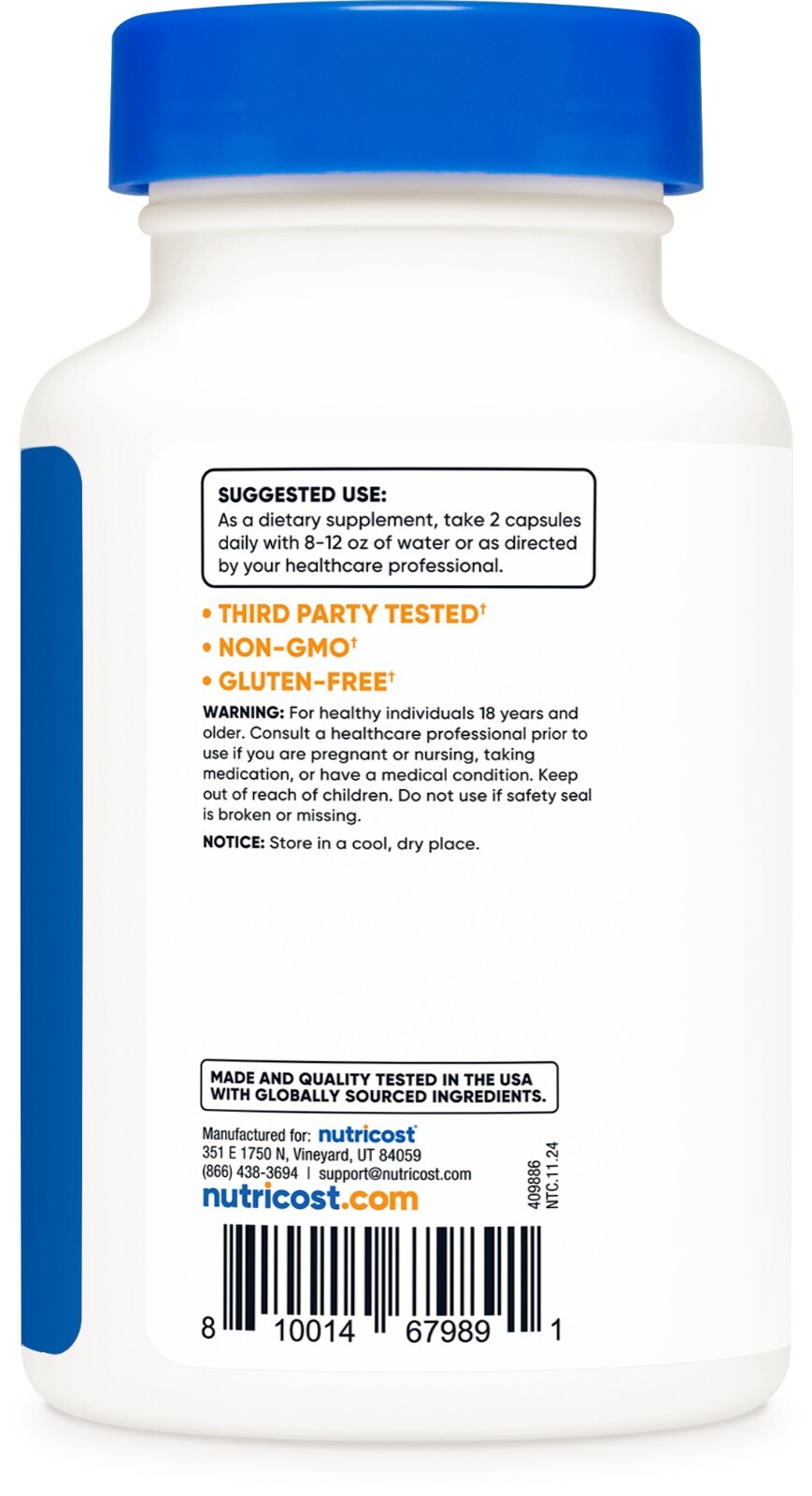 Nutricost AKG Alpha Ketoglutaric Acid Supplement 1,000 mg, 240 Capsules