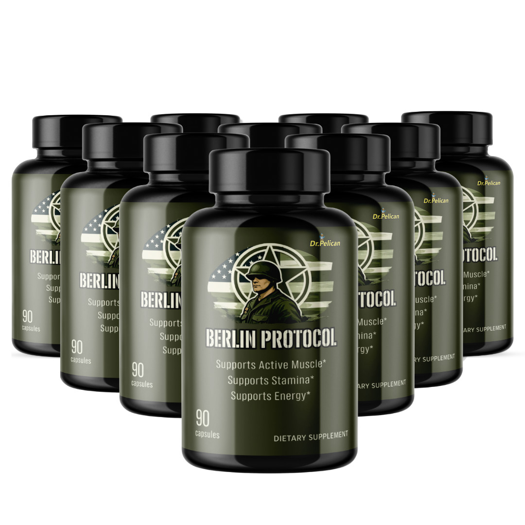 Berlin Protocol- Bodybuilding & Men’s Health Support- 10 Bottles- 900 Capsules